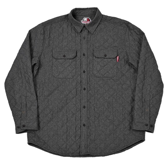 Surly Brewing Shirt Mens Large Shacket Quilted Lined Wool Blend Beer Work L/S - Picture 5 of 10